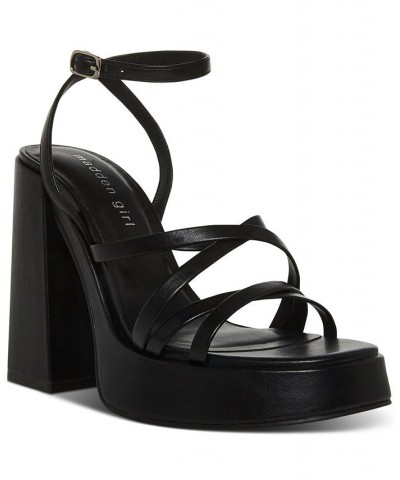 Aces Strappy Platform Dress Sandals Black $33.18 Shoes