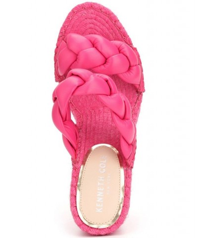 Women's Footwear Olivia Braid Espadrille Wedge Sandals Pink $19.58 Shoes