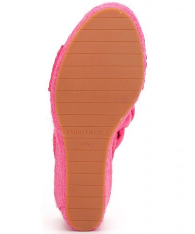 Women's Footwear Olivia Braid Espadrille Wedge Sandals Pink $19.58 Shoes