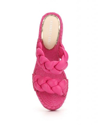 Women's Footwear Olivia Braid Espadrille Wedge Sandals Pink $19.58 Shoes