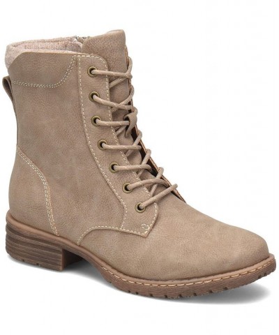 Women's Claudia Inside Zipper Comfort Bootie Tan/Beige $51.60 Shoes