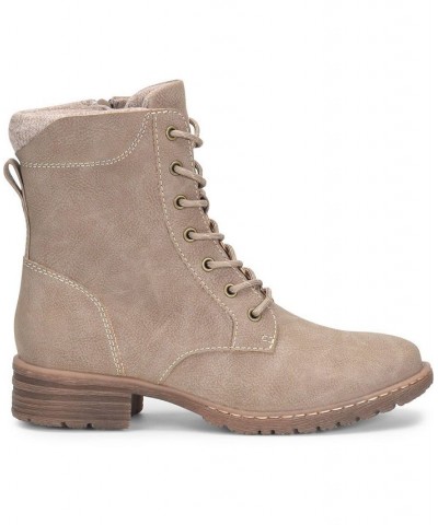 Women's Claudia Inside Zipper Comfort Bootie Tan/Beige $51.60 Shoes