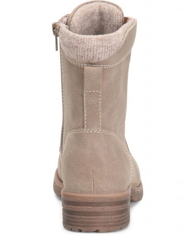 Women's Claudia Inside Zipper Comfort Bootie Tan/Beige $51.60 Shoes