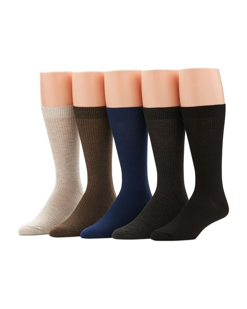 Men's 5-Pk. Ribbed Crew Socks Brown $10.16 Socks