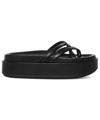 Fowler Strappy Flatform Sandals Black $37.95 Shoes