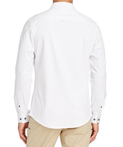 Men's Slim-Fit All Knit Australia Long Sleeve Shirt White $67.62 Shirts