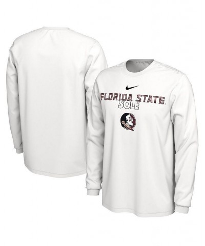 Men's White Florida State Seminoles On Court Long Sleeve T-shirt $29.99 T-Shirts