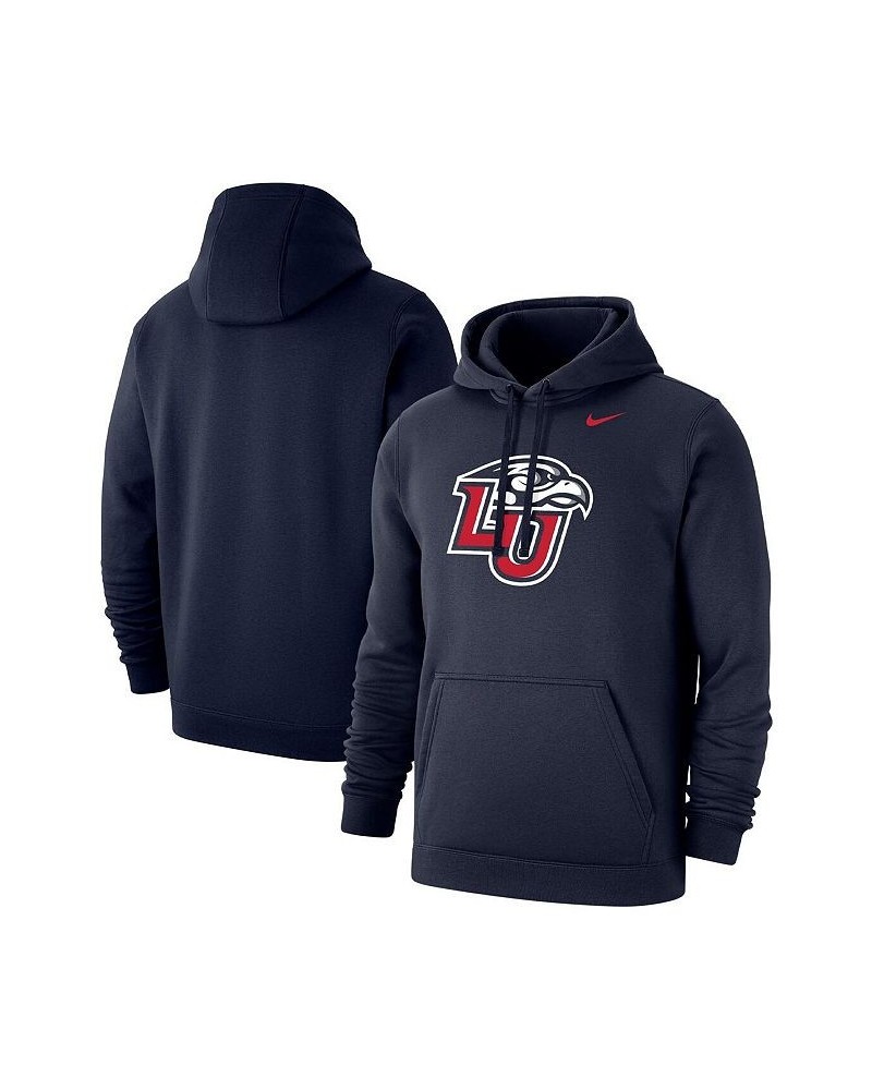 Men's Navy Liberty Flames Club Fleece Pullover Hoodie $38.99 Sweatshirt