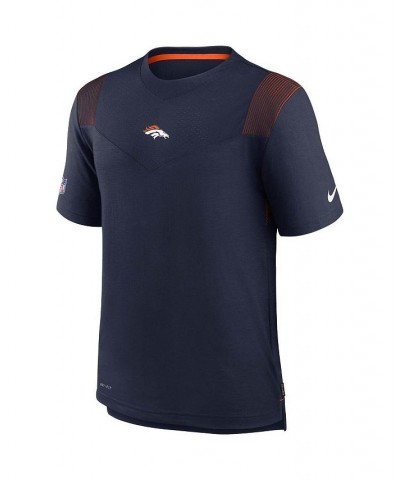 Men's Navy Denver Broncos Sideline Player UV Performance T-shirt $29.40 T-Shirts