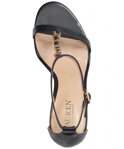 Women's Kate T-Strap Dress Sandals Black $85.75 Shoes