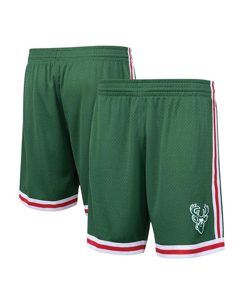 Men's Hunter Green Milwaukee Bucks Hardwood Classics Primary Logo Swingman Shorts $46.79 Shorts