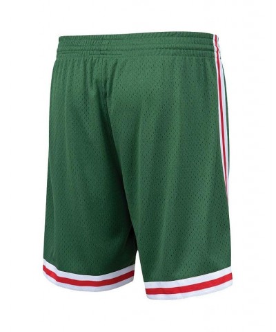 Men's Hunter Green Milwaukee Bucks Hardwood Classics Primary Logo Swingman Shorts $46.79 Shorts