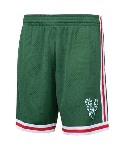 Men's Hunter Green Milwaukee Bucks Hardwood Classics Primary Logo Swingman Shorts $46.79 Shorts