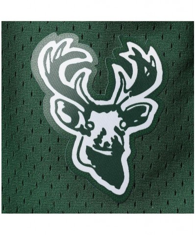 Men's Hunter Green Milwaukee Bucks Hardwood Classics Primary Logo Swingman Shorts $46.79 Shorts