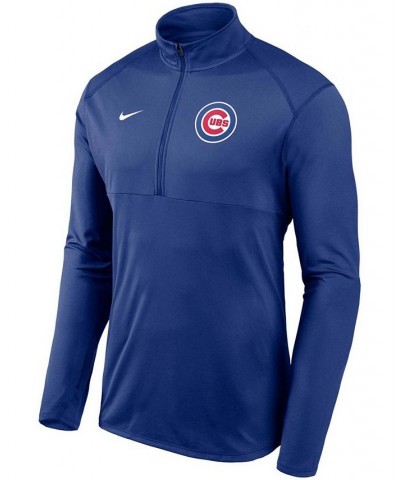 Men's Royal Chicago Cubs Team Logo Element Performance Half-Zip Pullover Jacket $40.79 Jackets