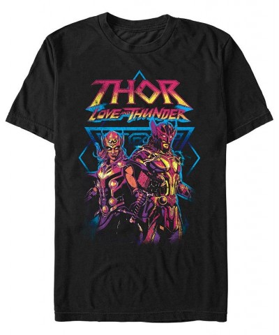 Men's Thor- Love and Thunder Grunge Thunder Short Sleeve T-shirt Black $20.99 T-Shirts