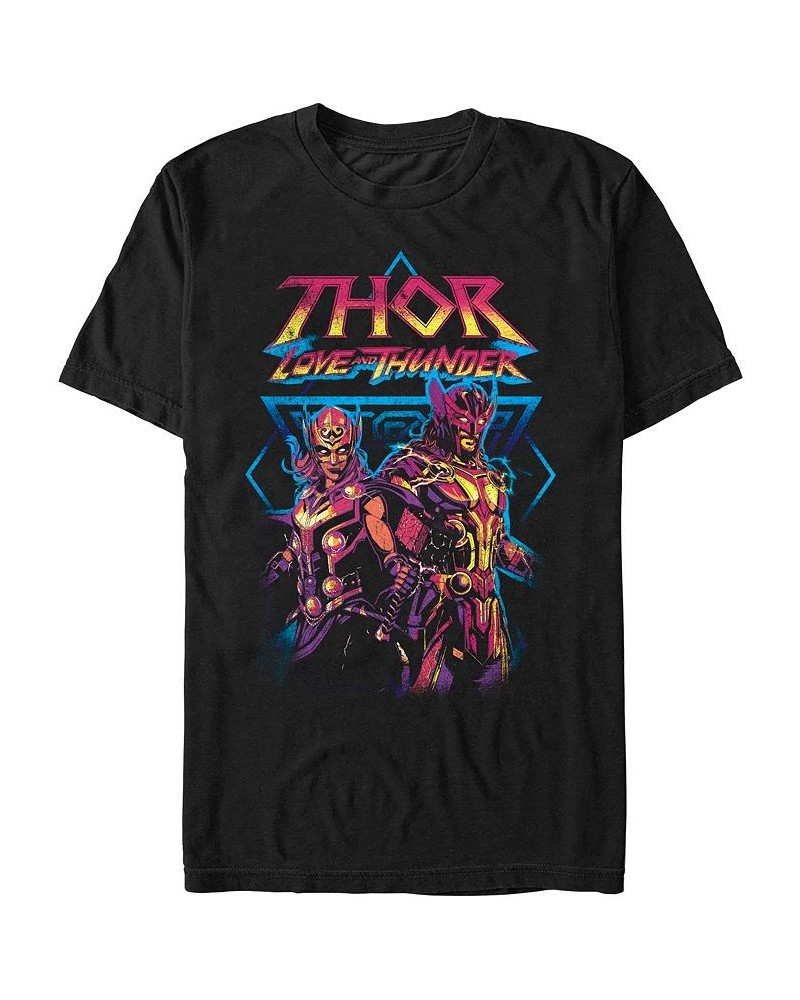 Men's Thor- Love and Thunder Grunge Thunder Short Sleeve T-shirt Black $20.99 T-Shirts