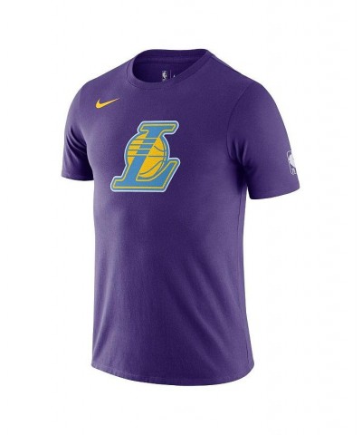 Men's Purple Los Angeles Lakers 2021/22 City Edition Essential Logo T-shirt $18.71 T-Shirts