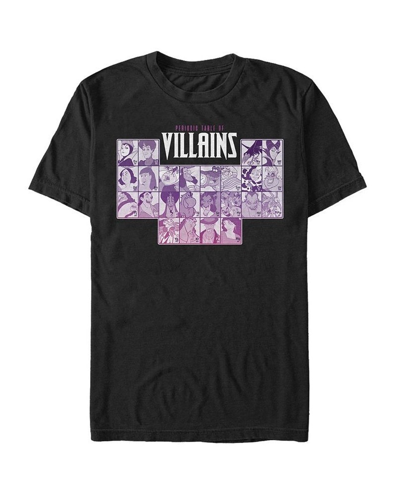 Men's Villains Periodic Table of Villains Group Shot Short Sleeve T- shirt Black $19.24 T-Shirts