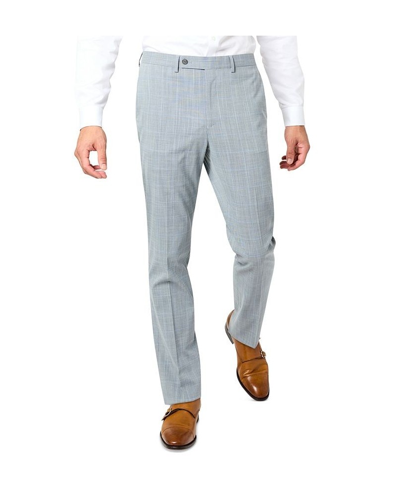 Men's Modern-Fit Sharkskin Stretch Suit Pants Multi $32.20 Suits