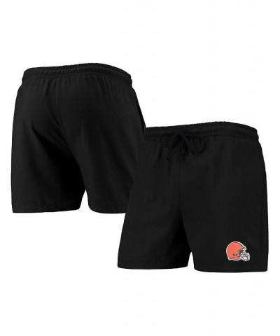 Men's Black Cleveland Browns Magic Print Palm Traditional Swim Shorts $23.65 Swimsuits