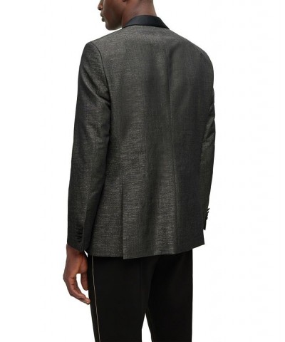 BOSS Men's Twill Regular-Fit Tuxedo Jacket Gray $297.85 Suits