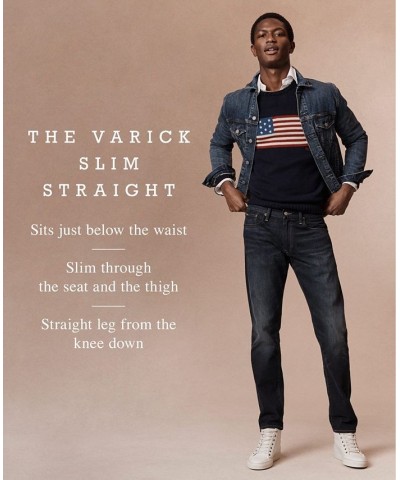 Men's Varick Slim Straight Jeans Collection New Hudson Black $50.00 Jeans