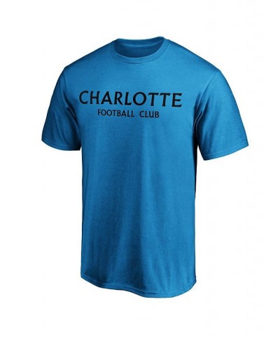 Men's Branded Blue Charlotte FC Wordmark T-shirt $22.41 T-Shirts