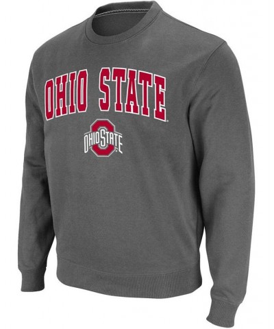 Men's Charcoal Ohio State Buckeyes Team Arch Logo Tackle Twill Pullover Sweatshirt $20.21 Sweatshirt