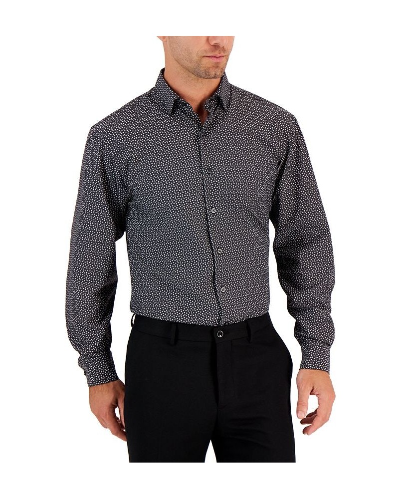 Men's Regular Fit Travel Ready Angled Geo Print Dress Shirt Multi $10.94 Dress Shirts