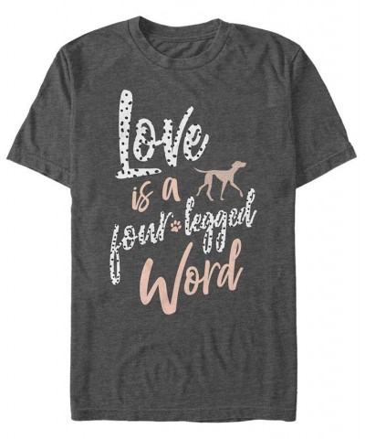 Men's Four Legged Love Short Sleeve T-Shirt Gray $20.29 T-Shirts