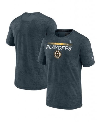 Men's Branded Charcoal Boston Bruins Authentic Pro 2022 Stanley Cup Playoffs T-shirt $28.70 T-Shirts