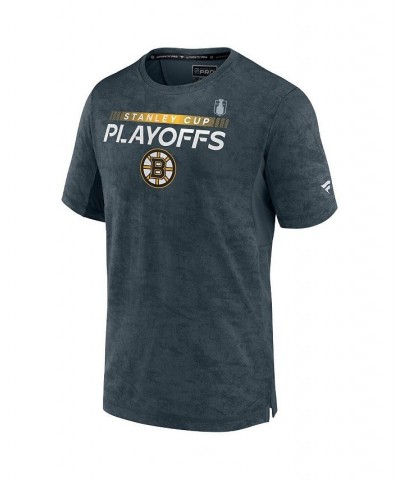 Men's Branded Charcoal Boston Bruins Authentic Pro 2022 Stanley Cup Playoffs T-shirt $28.70 T-Shirts