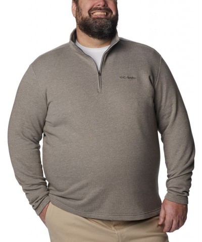 Men's Big and Tall Great Hart Mountain Half-Zip Fleece Sweatshirt Blue $26.50 Sweatshirt