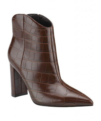 Women's Lezari Heeled Western Booties PD05 $29.22 Shoes