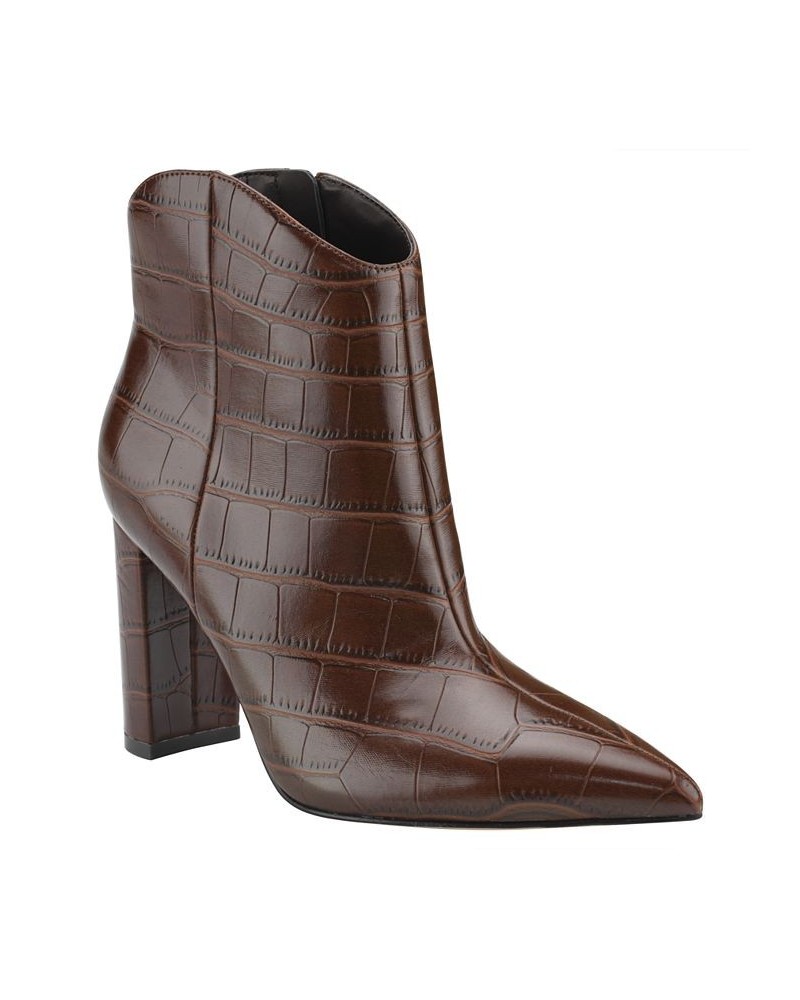 Women's Lezari Heeled Western Booties PD05 $29.22 Shoes