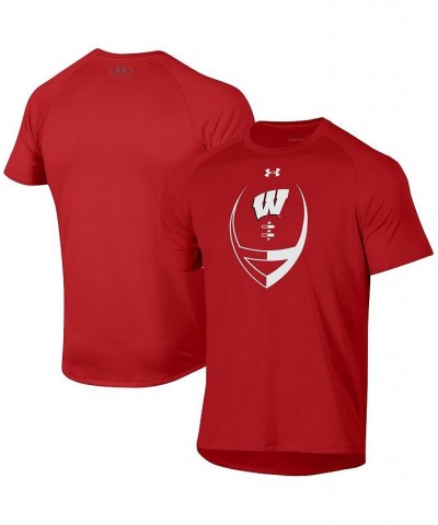 Men's Red Wisconsin Badgers Football Icon Raglan T-shirt $21.50 T-Shirts