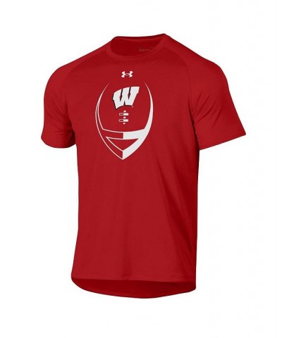 Men's Red Wisconsin Badgers Football Icon Raglan T-shirt $21.50 T-Shirts