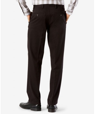 Men's Easy Straight Fit Khaki Stretch Pants Black $22.50 Pants