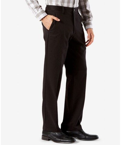 Men's Easy Straight Fit Khaki Stretch Pants Black $22.50 Pants