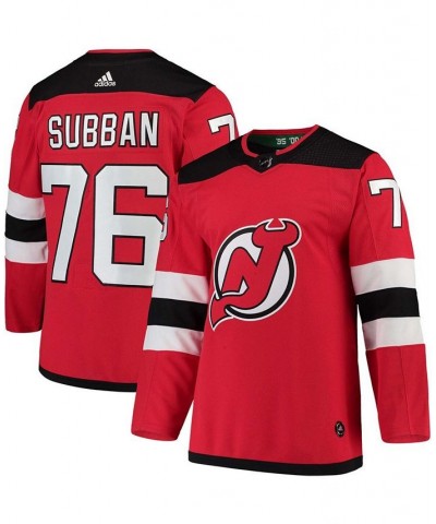 Men's P.K. Subban Red New Jersey Devils Authentic Player Jersey $67.64 Jersey