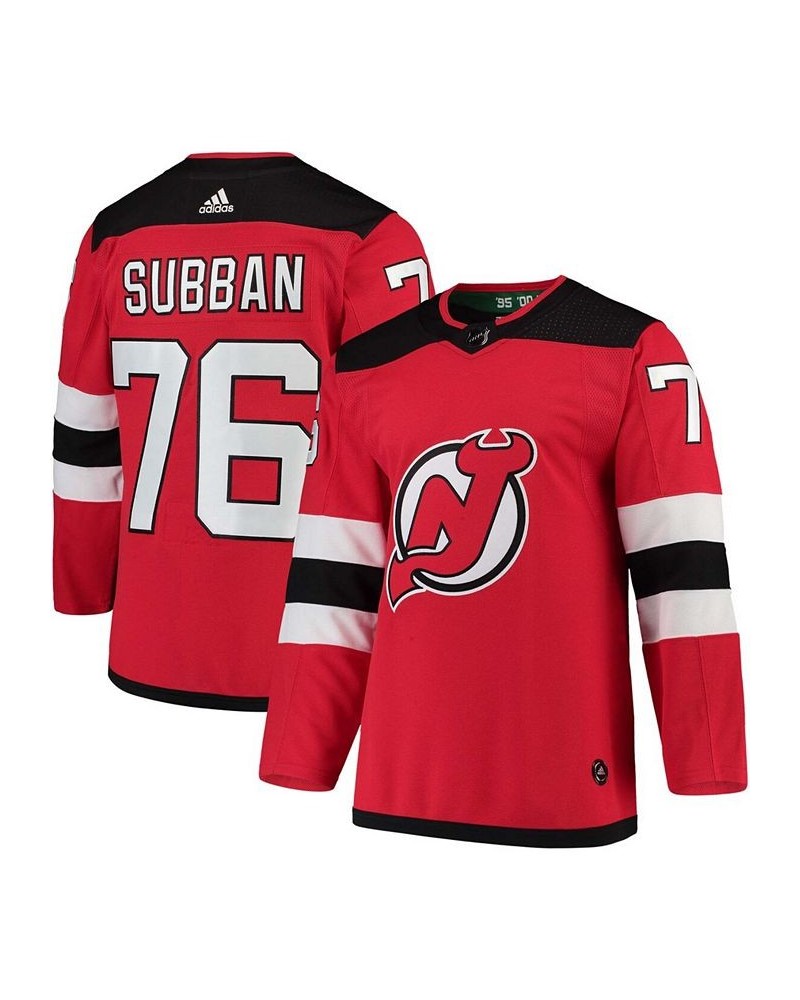 Men's P.K. Subban Red New Jersey Devils Authentic Player Jersey $67.64 Jersey