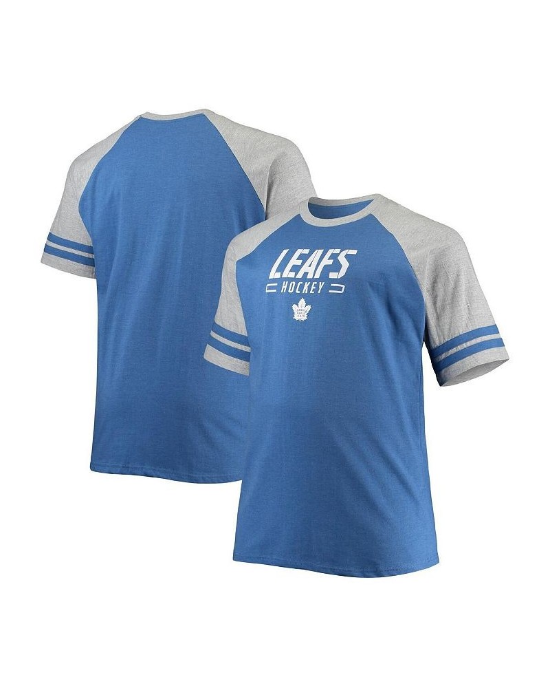 Men's Heathered Blue Toronto Maple Leafs Big and Tall Raglan T-shirt $22.00 T-Shirts