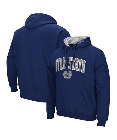 Men's Navy Utah State Aggies Arch and Logo Pullover Hoodie $24.07 Sweatshirt