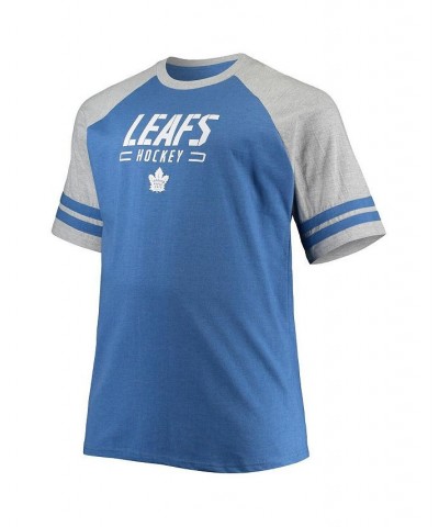 Men's Heathered Blue Toronto Maple Leafs Big and Tall Raglan T-shirt $22.00 T-Shirts