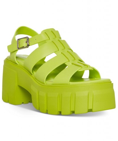 Genesis Platform Lug Sole Fisherman Sandals Green $35.88 Shoes