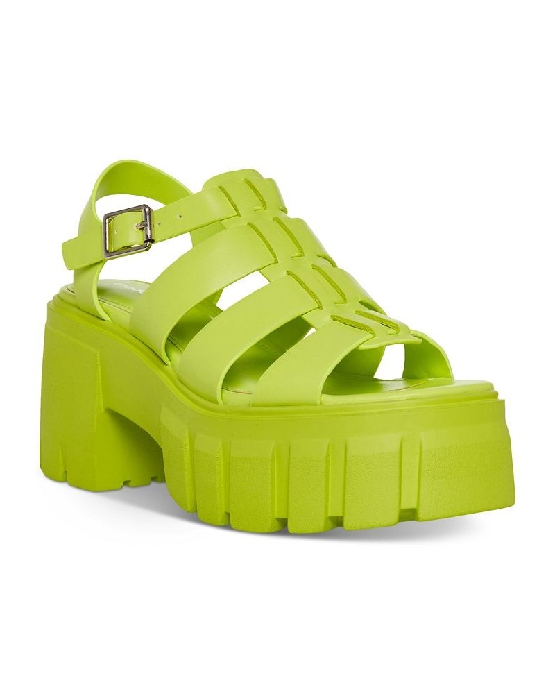 Genesis Platform Lug Sole Fisherman Sandals Green $35.88 Shoes