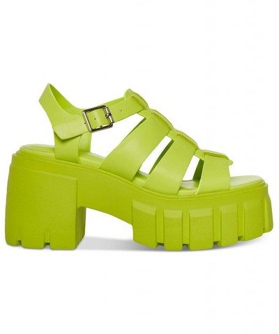 Genesis Platform Lug Sole Fisherman Sandals Green $35.88 Shoes