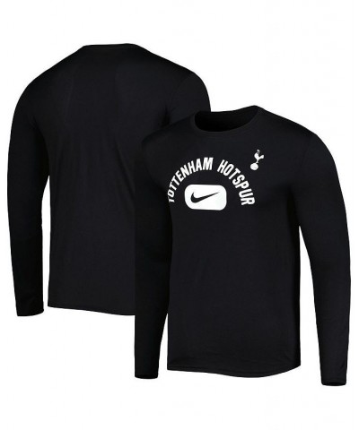 Men's Black Tottenham Hotspur Lockup Legend Performance Long Sleeve T-shirt $26.49 T-Shirts