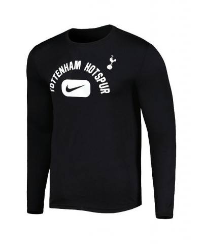 Men's Black Tottenham Hotspur Lockup Legend Performance Long Sleeve T-shirt $26.49 T-Shirts